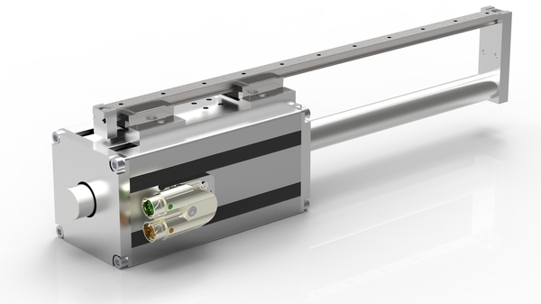 Green Drive Tubularmotor mit externer optionaler Führungsschiene Green Drive Tubularmotor mit externer optionaler Führungsschiene